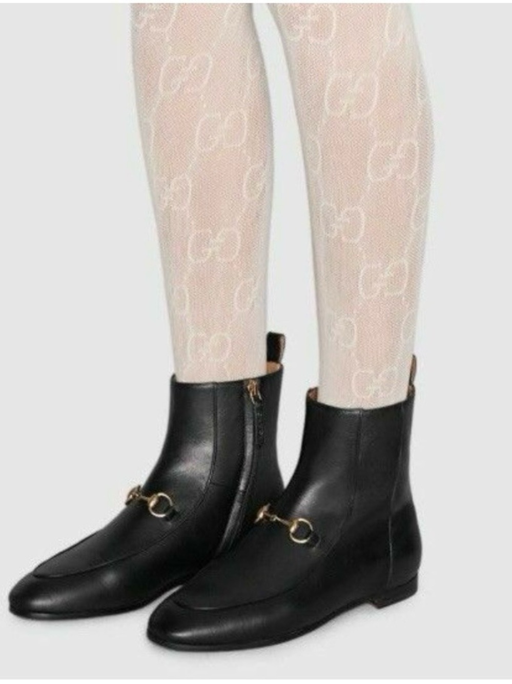 Gucci Malaga Jordaan Black Leather Horsebit Ankle Boots 39 - Picture 2 of 11